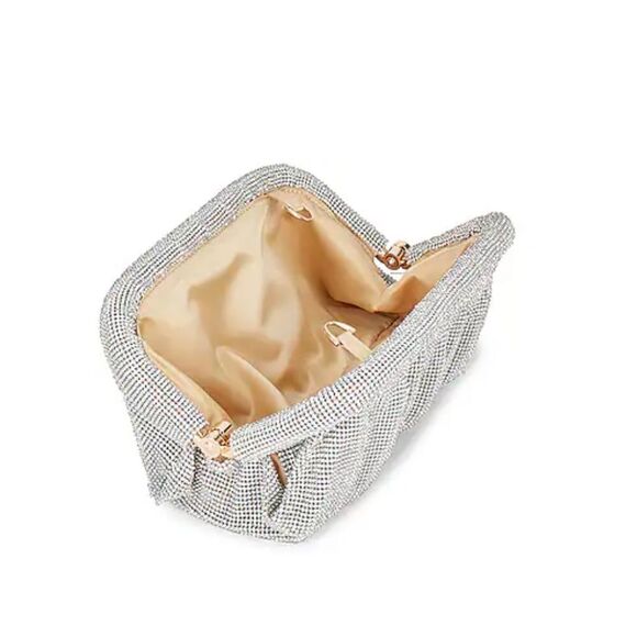 8 Other Reasons Rhinestone Clutch Silver shoulder evening bag purse Revolve - Picture 4 of 16